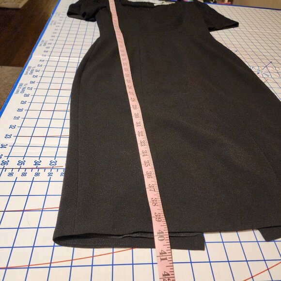 Dress the Population Ruth Midi Assymetrical Dress NWOT Black Med - Picture 3 of 10